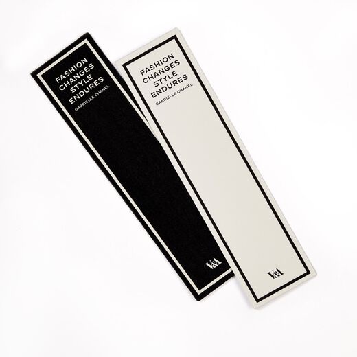Gabrielle Chanel. Fashion Manifesto black leather bookmark